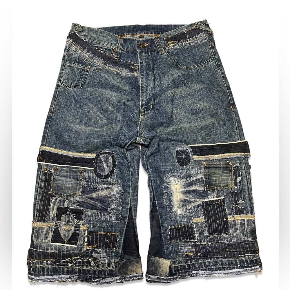 Custom Reconstructed Kani Patchwork Jorts